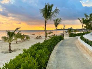 Walking path along the beach in Jamaica