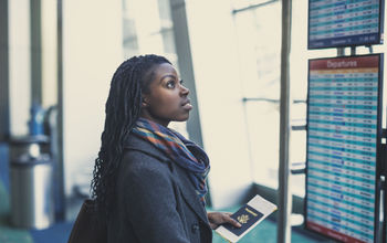 Young woman at airport