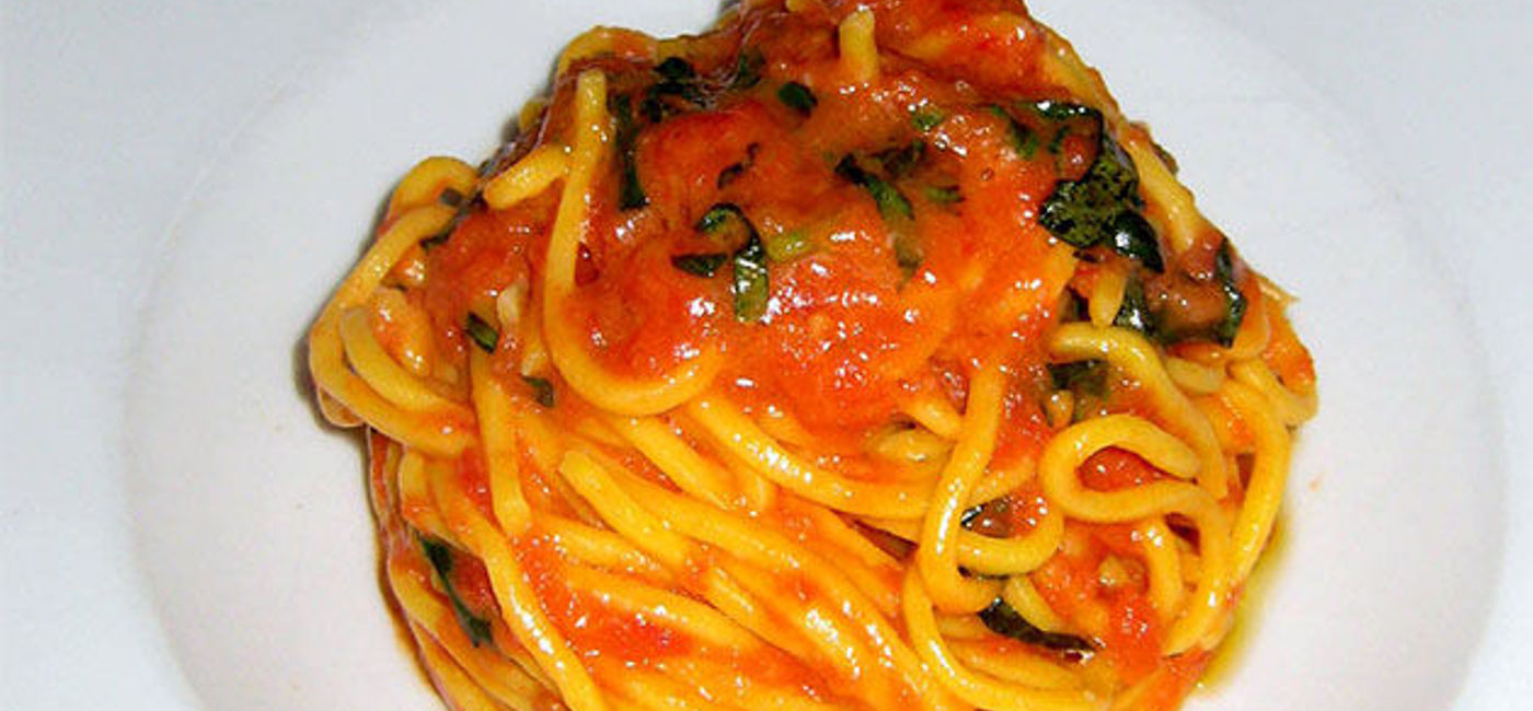 Image: PHOTO: Pasta pomodoro at Scarpetta. (photo via Flickr/G M)