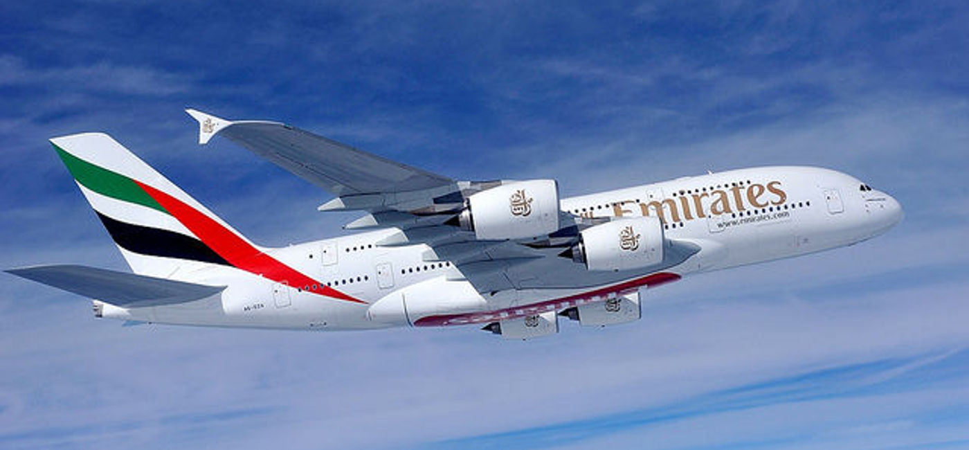 Image: PHOTO: An Emirates A380 in flight. (photo via Flickr/Roderick Elme)