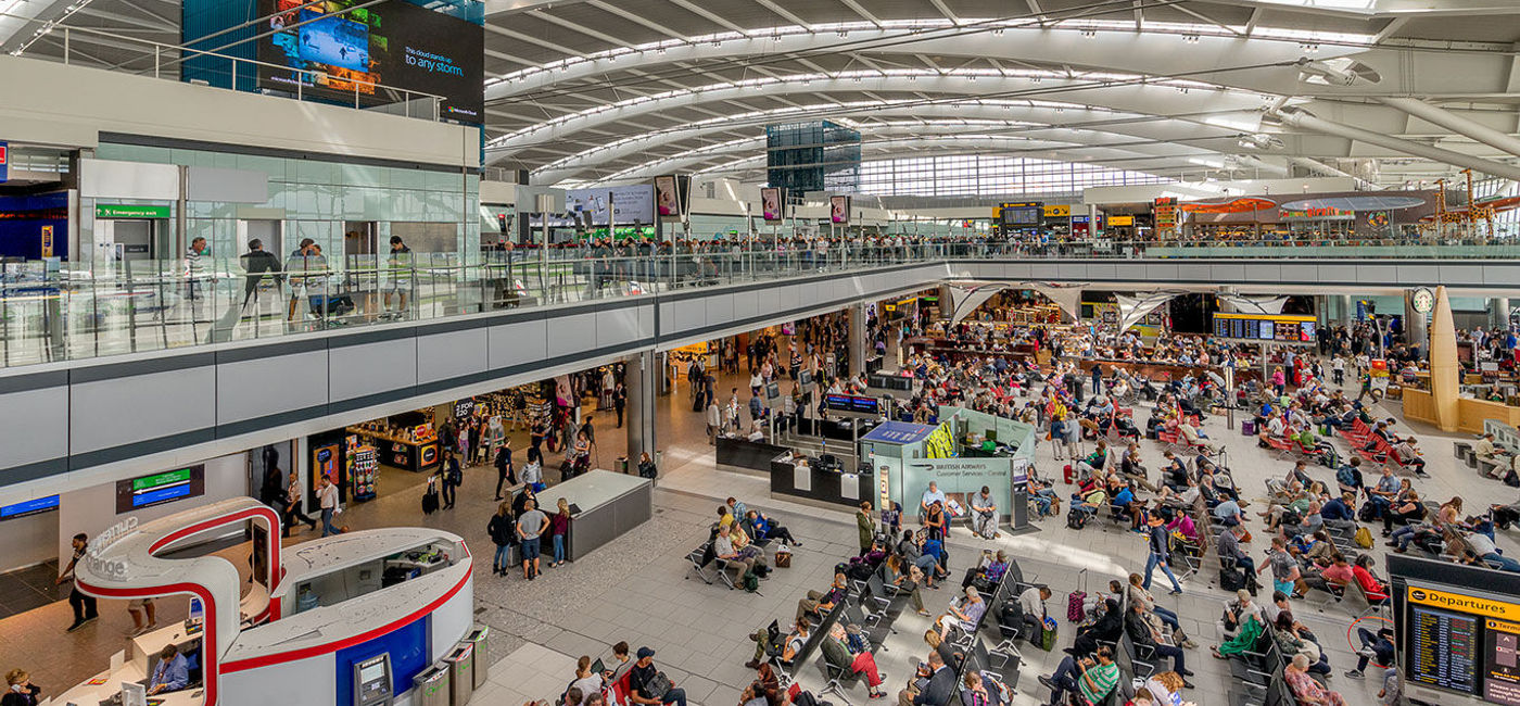 Image: London Heathrow Airport Terminal 5. (Photo via GordonBellPhotography / iStock Editorial / Getty Images Plus)