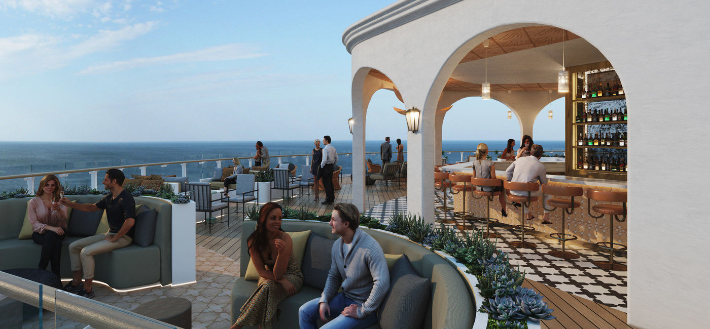 Image: The Sunset Bar on Celebrity Beyond. (Photo via Celebrity Cruises)
