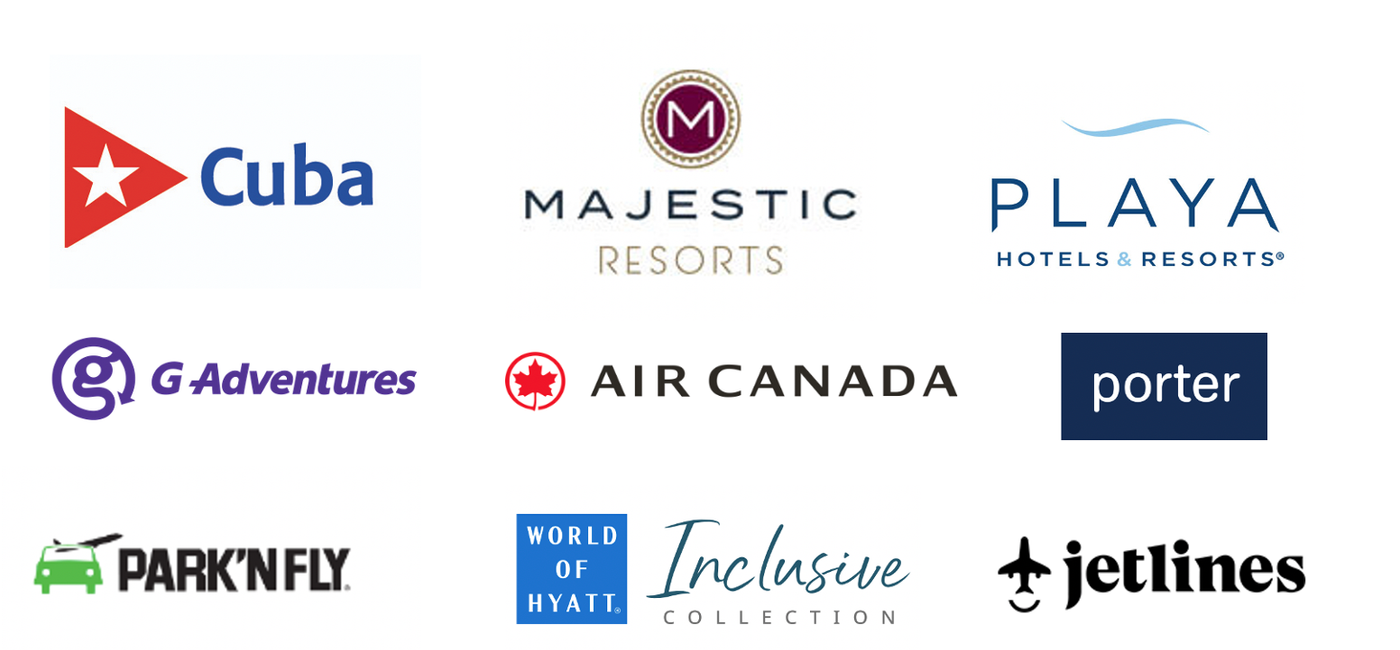 Image: 2023 Readers' Choice Award prize sponsors. (TravelPulse Canada)