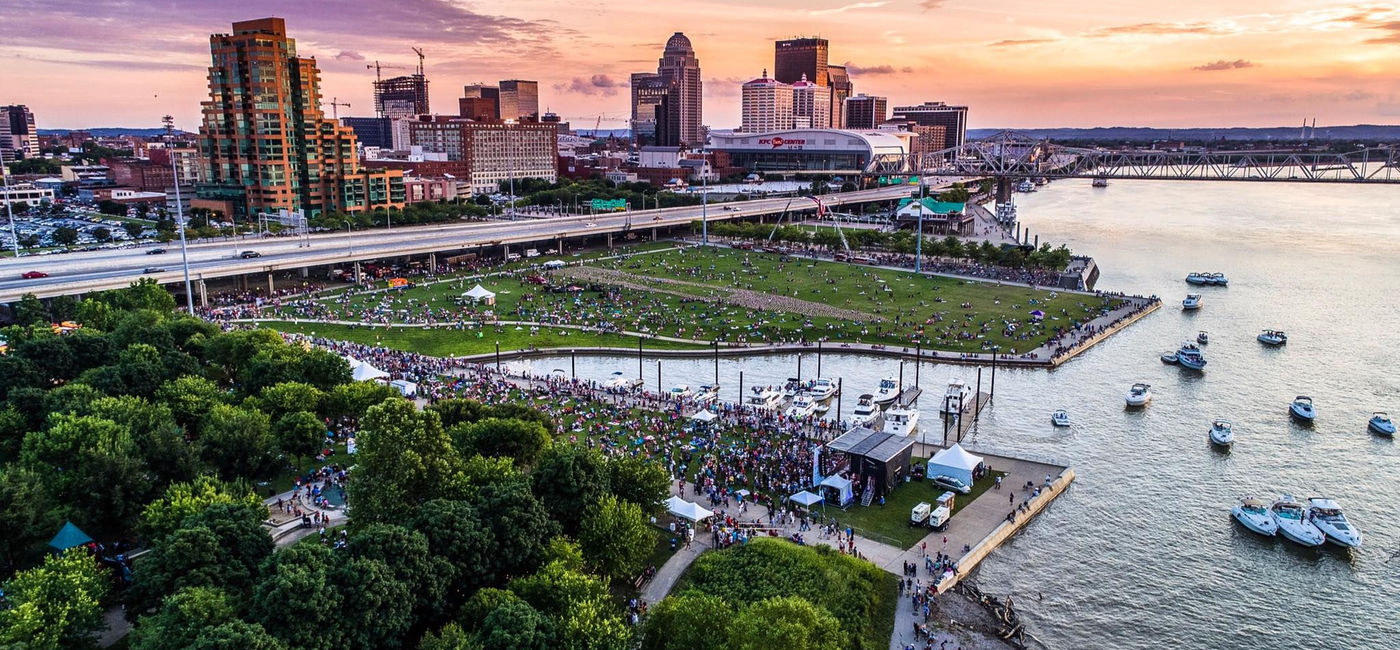 Image: Daytime scene during Louisville's Waterfront Fourth. (Photo via Sandor Zaldivar) (Louisville Waterfront)