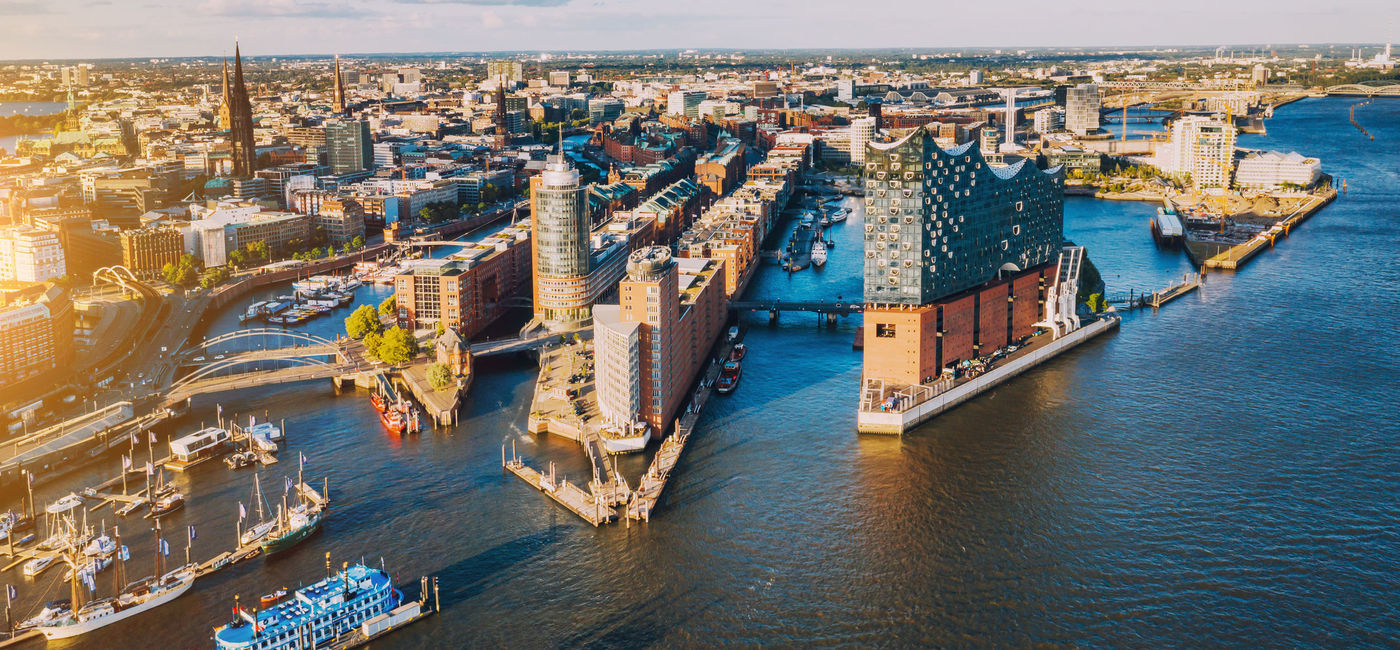 Image: Aerial view of Hamburg, Germany. (photo via Nikada/E+)