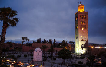Morocco Marrakech Koutoubia Mosque Square.