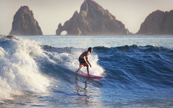 Surfing in Los Cabos