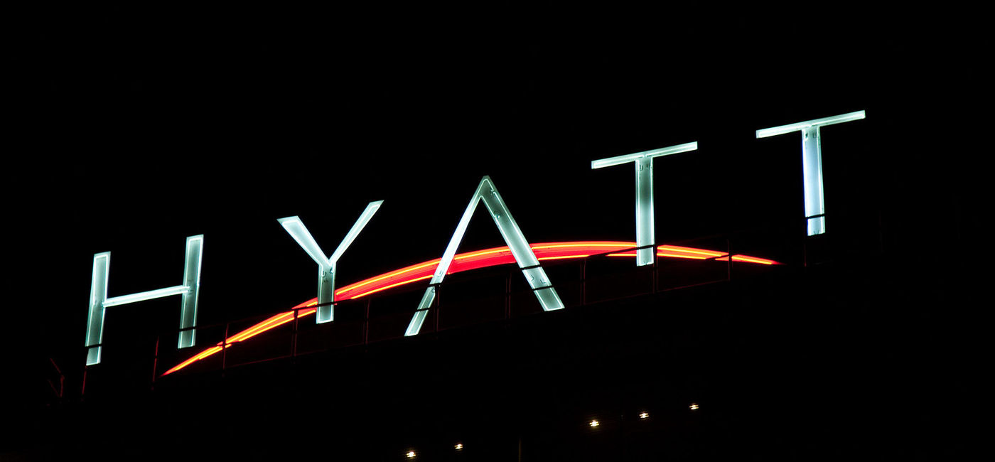 Image: Hyatt marquee. (photo via Flickr/russelstreet)