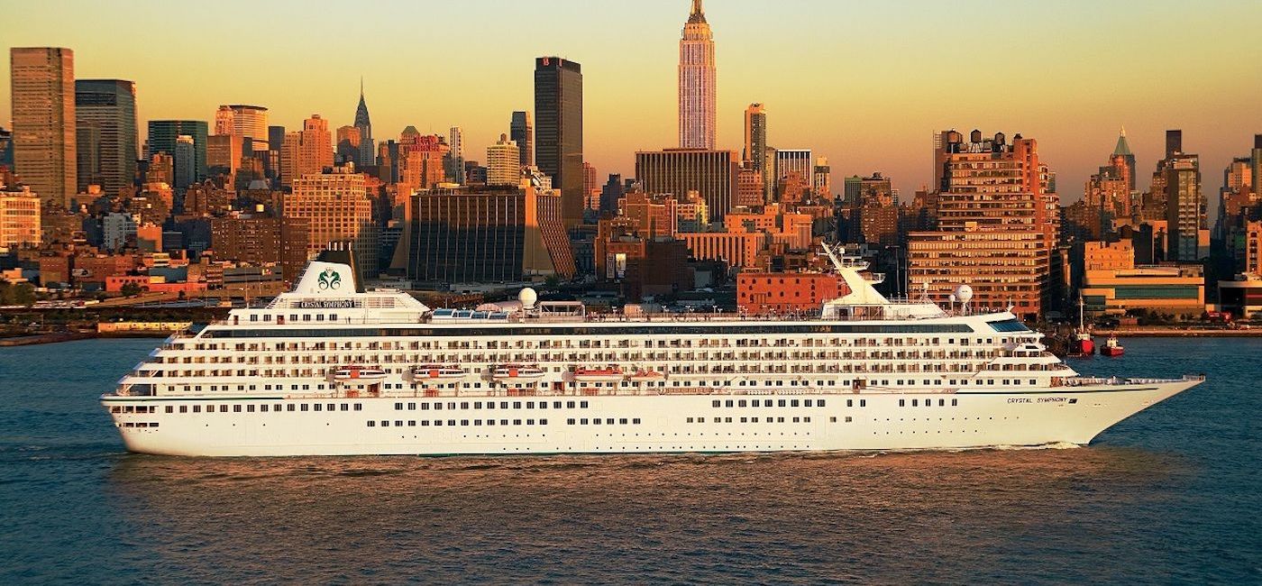 Image: Crystal Symphony sailing out of New York City. (photo via of Crystal Cruises)