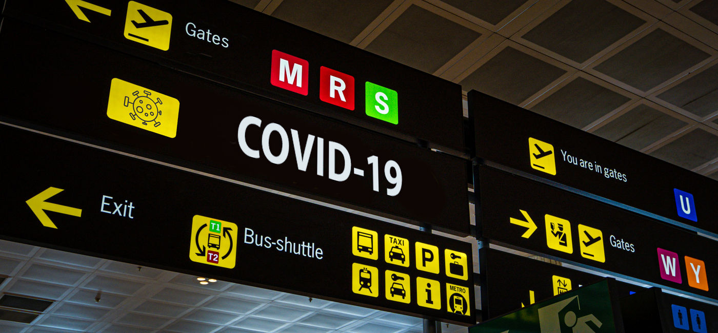 Image: PHOTO: International airport sign. (photo via Tanaonte / iStock / Getty Images Plus)