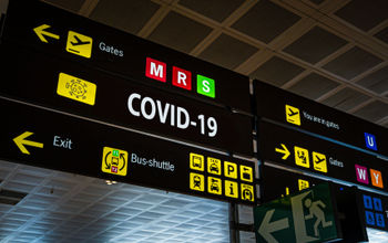 International airport sign.
