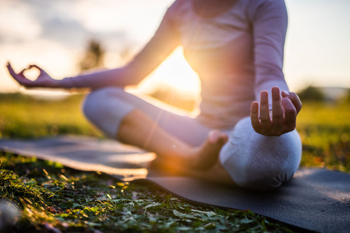 Meditation at sunrise