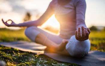 Meditation at sunrise