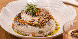 Almond hummus at Muna, Nobu Hotel Los Cabos