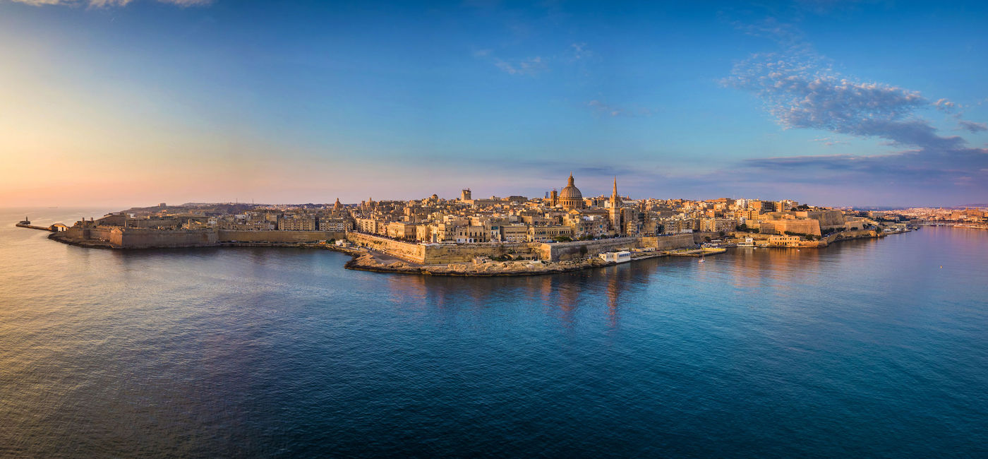 Image: Valletta sunset. (Photo via Malta Tourism Authority)