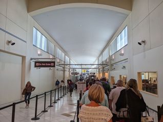 airport security line, TSA, check point, pre-check