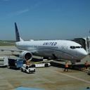 United Airlines Boeing 737 at Sacramento International Airport