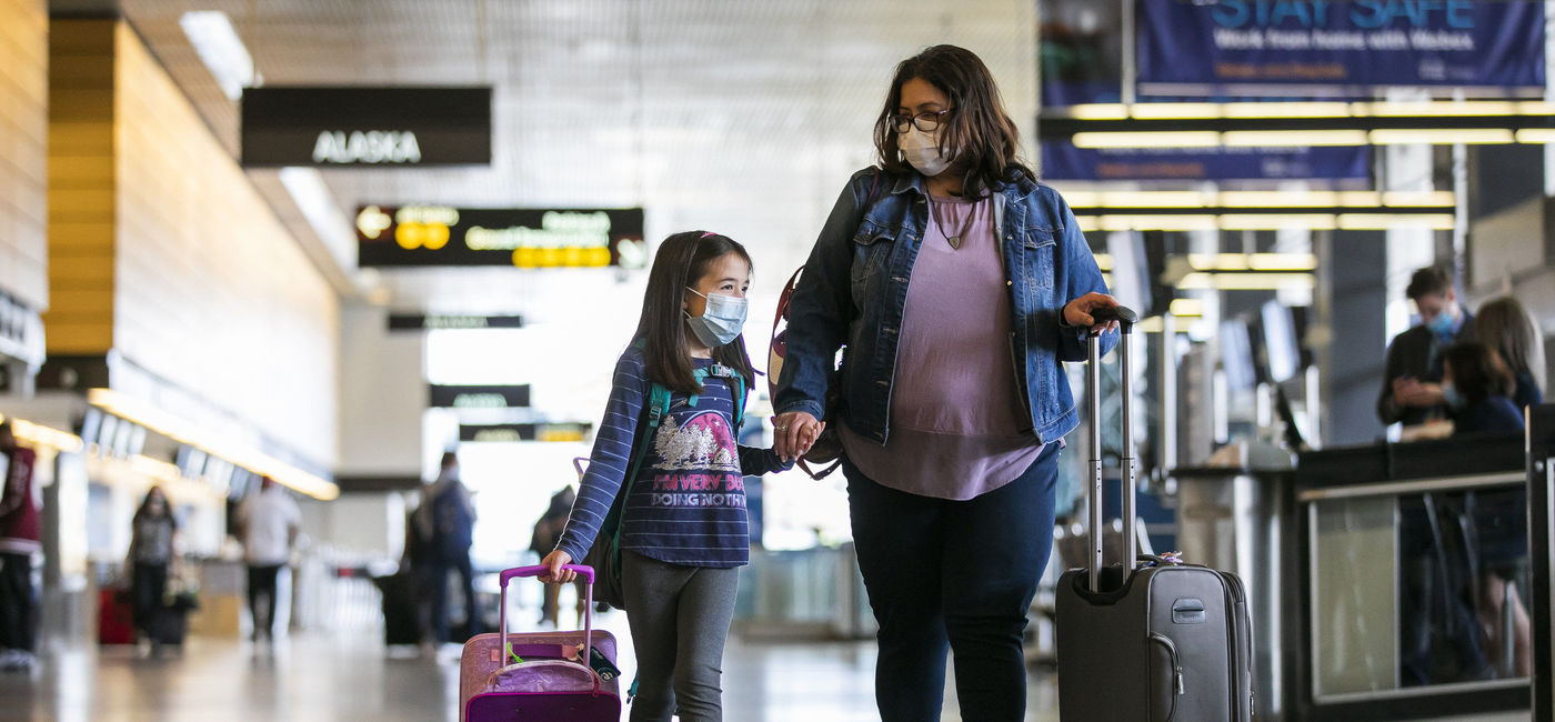 Image: It's time to drop face masks at airports and on airplanes and trains. (Photo courtesy of Alaska Airlines)