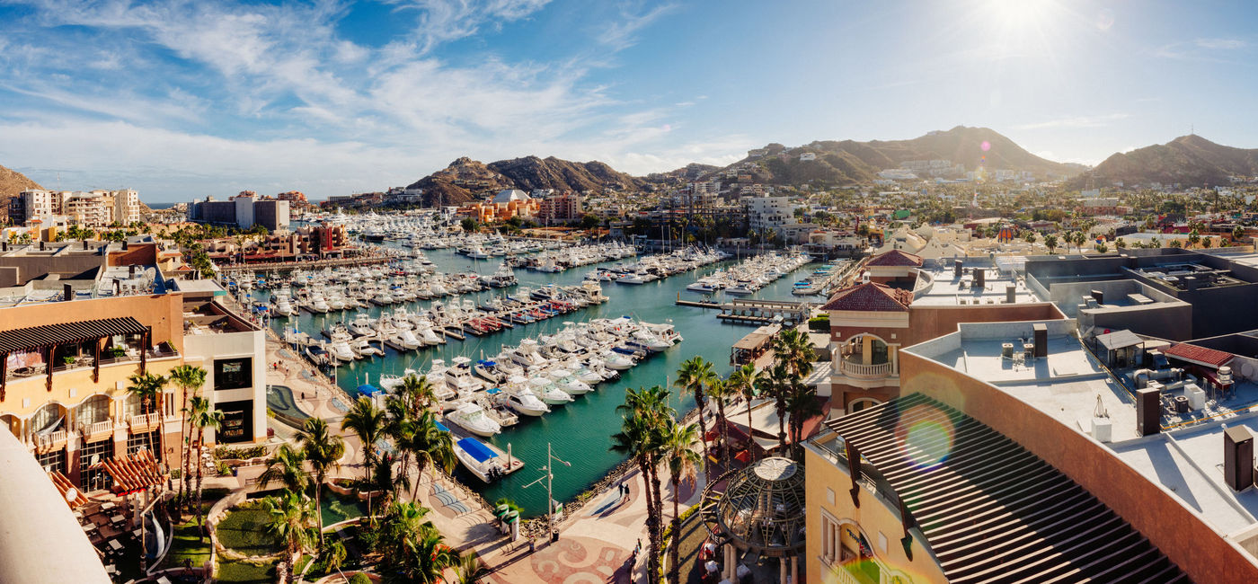 Image: Aerial view of Cabo San Lucas, Mexico. (photo via ferrantraite/E+)