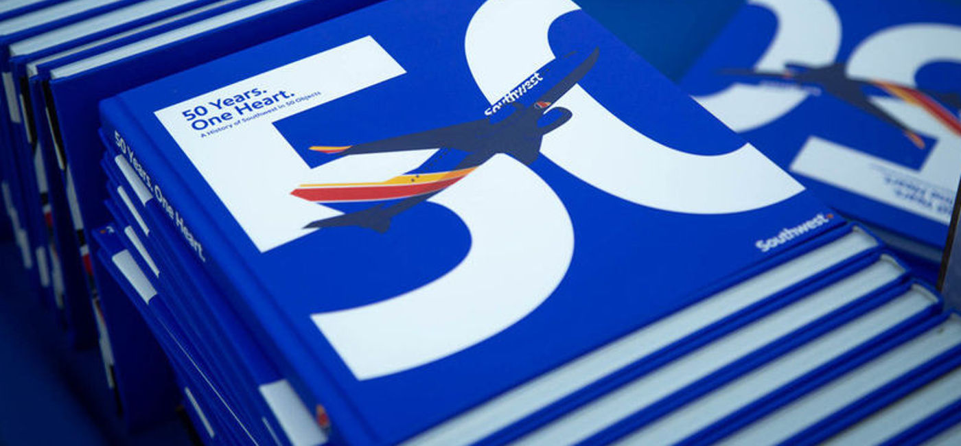 Image: Southwest's commemorative book, '50 Years. One Heart. A History of Southwest in 50 Objects.' (photo courtesy of Southwest Airlines)