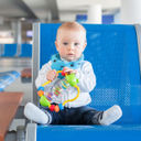 airport, terminal, gate, infant, baby, child, kid