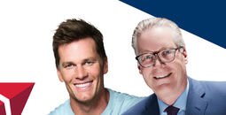 Delta CEO Ed Bastian and Tom Brady.