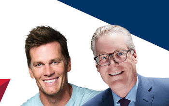 Delta CEO Ed Bastian and Tom Brady.