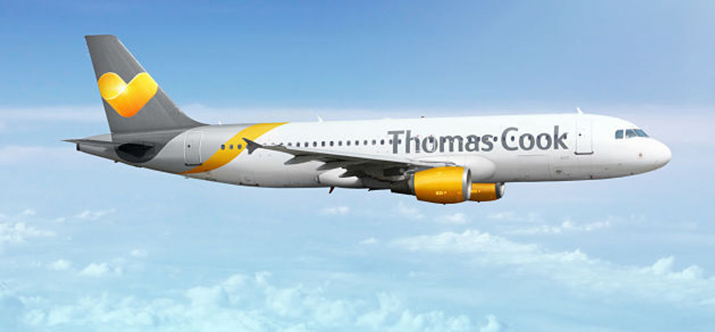 Image: PHOTO: A Thomas Cook Airbus A320-200 jet in flight. (photo courtesy of Thomas Cook Airlines)