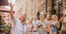 Tour of city streets with a tour guide