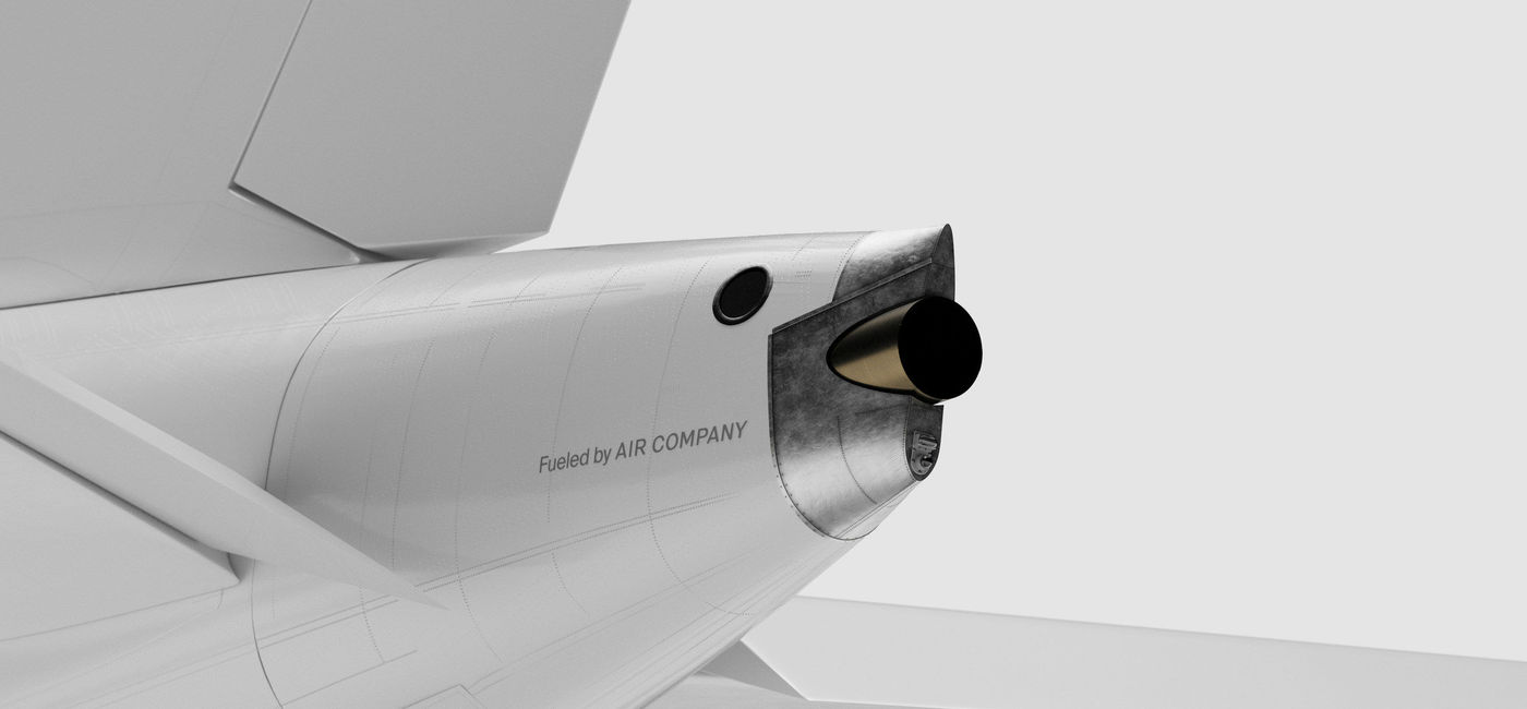 Image: An airplane powered by Air Company's renewable, C02-derived jet fuel, AIRMADE SAF. (photo courtesy of Air Company)