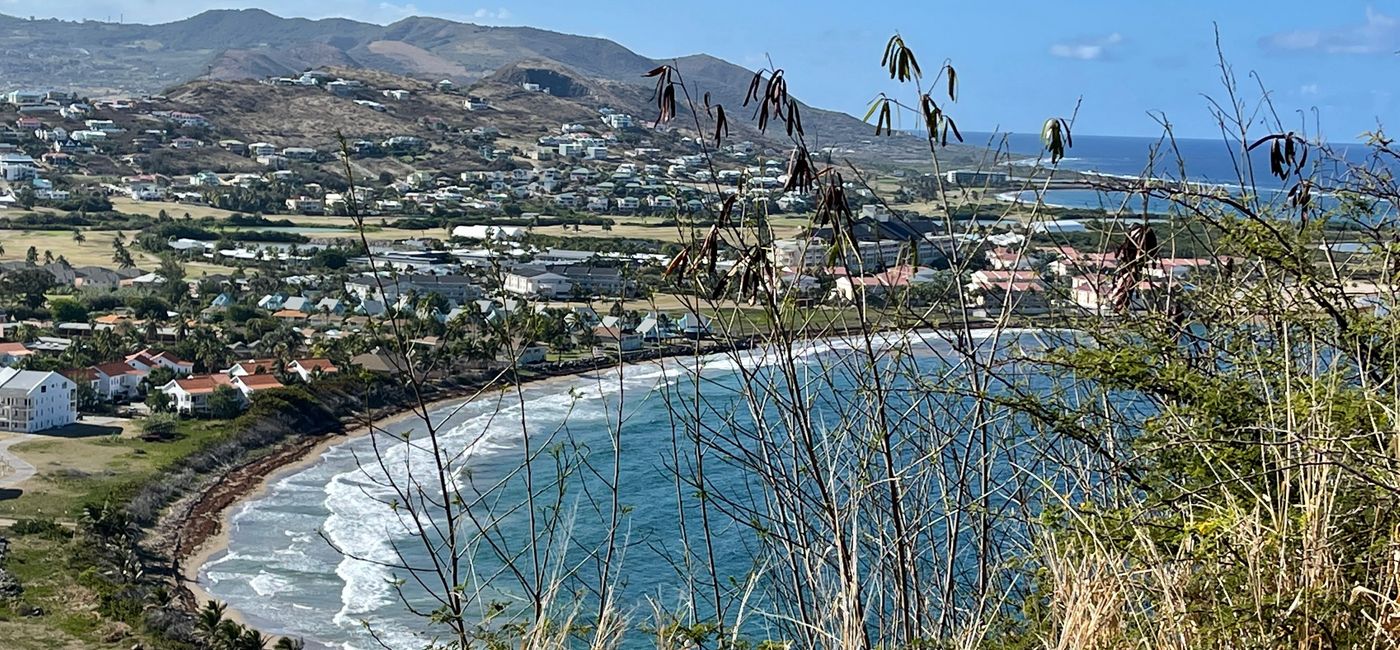 Image: Overlooking St. Kitts' Frigate Bay (Photo via Sarah Greaves-Gabbadon)