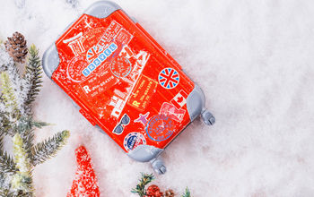 Holiday travel suitcase
