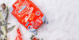 Holiday travel suitcase