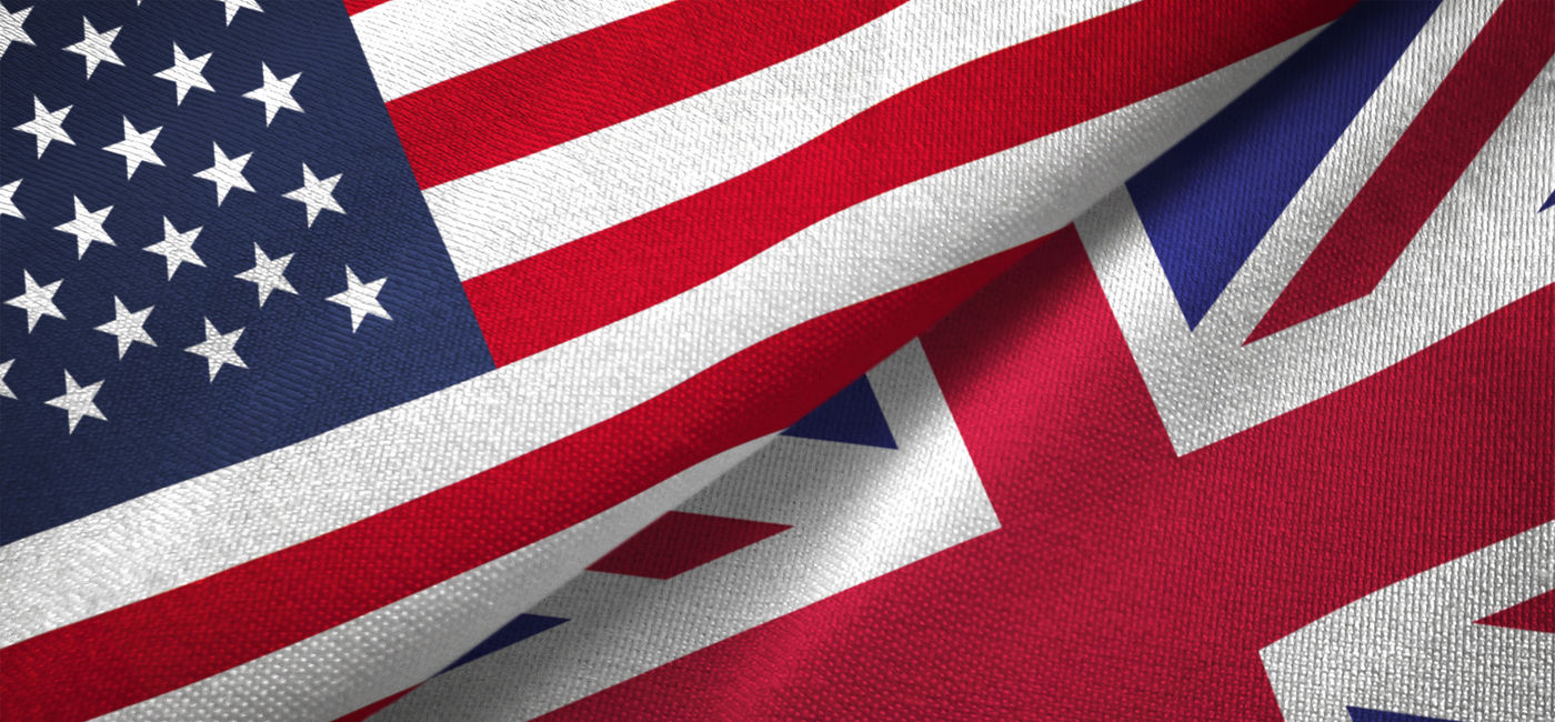 Image: United Kingdom and United States flags. (photo via Oleksii Liskonih / iStock / Getty Images Plus)