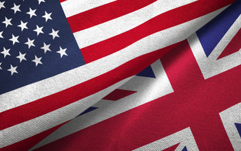 United Kingdom and United States flags.