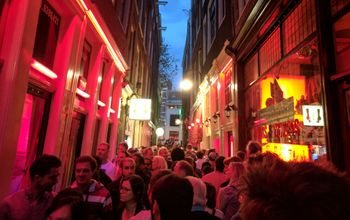 Red light district in Amsterdam
