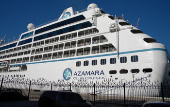 Azamara cruise ship in port