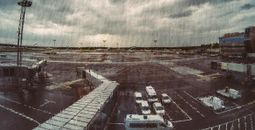 Airport on a stormy day