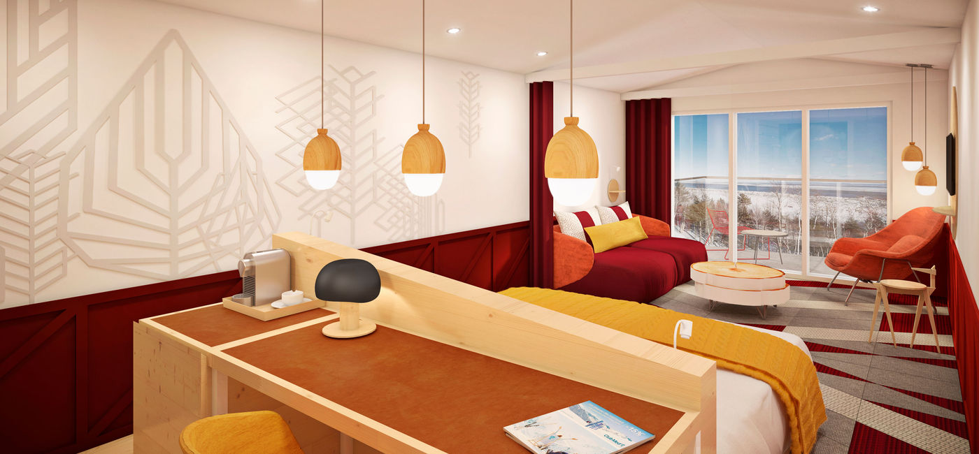 Image: Chambre Deluxe, Club Med Québec Charlevoix (PHOTO: courtoisie de Club Med)