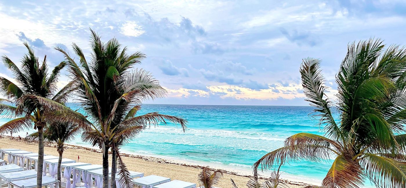 Image: The beach area in front of Wyndham Alltra Cancun. (photo by Codie Liermann)