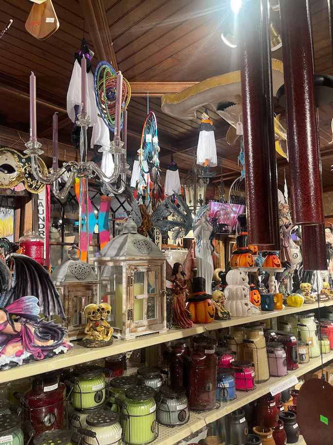 Inside the candle shop Inside the candle shop
