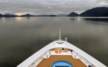 Front of cruise ship