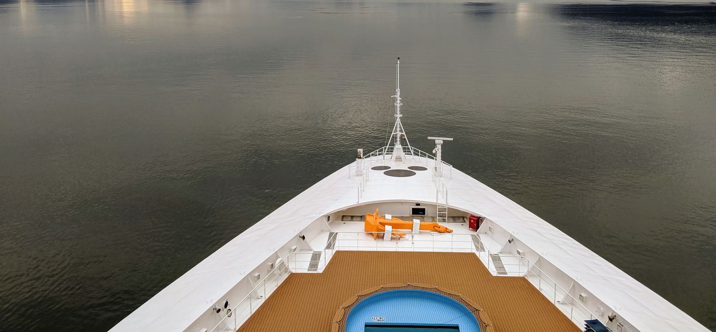 Image: Front of cruise ship (Photo via Lauren Bowman)