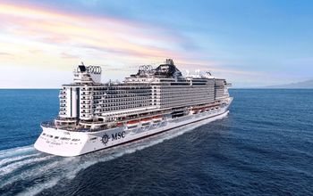 Aerial view of MSC Seaview