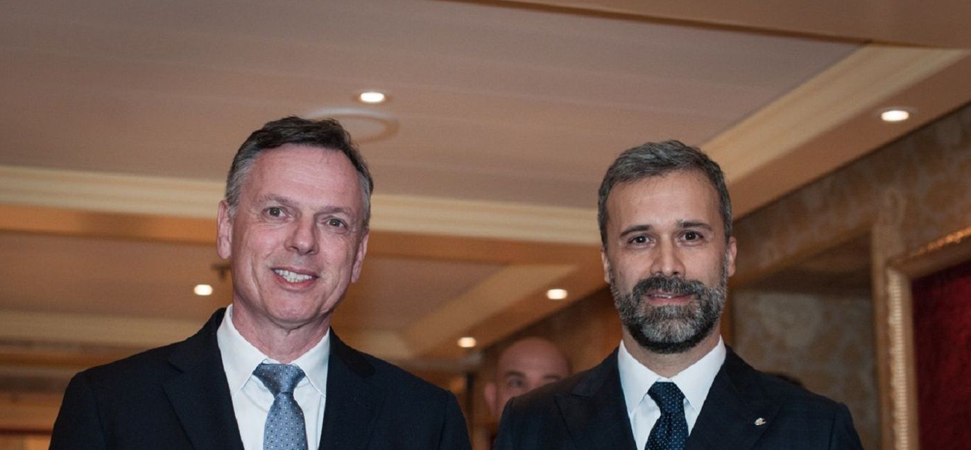 Image: PHOTO: Costa Group executuives Michael Thamm, left, and Mario Zanetti. (Photo courtesy of Costa Group)