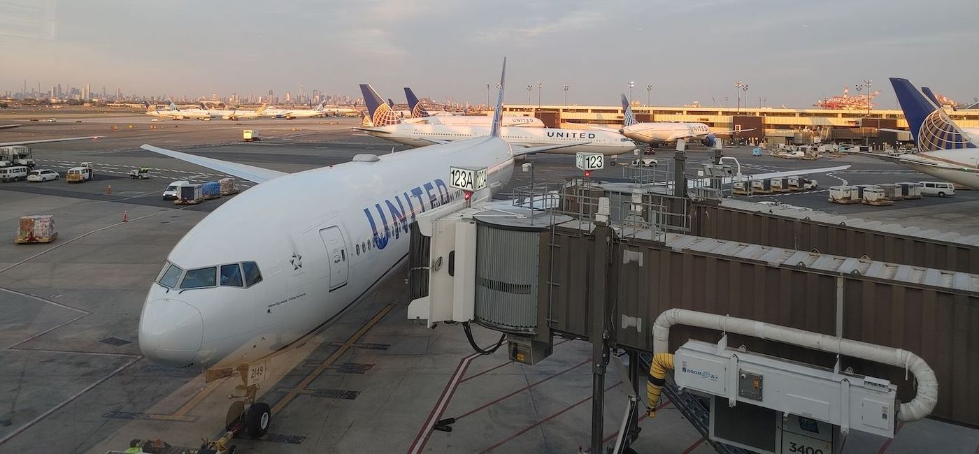 Image: United Airlines aircraft at Newark International Airport. (photo via Claudette Covey)