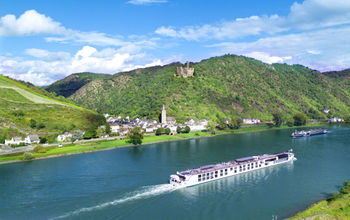 Crystal luxury river ship in Europe