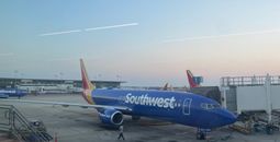 Southwest Airlines plane at Houston's William P Hobby Airport