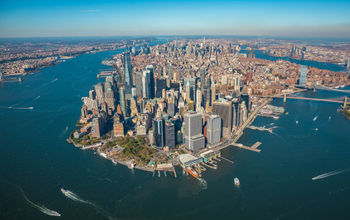 Aerial view of New York City