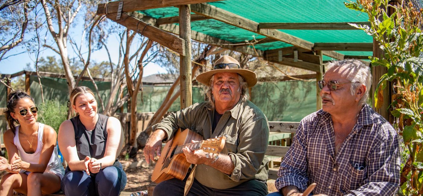 Image: The Iga Warta First Nations experience along Intrepid Travel's Flinders Ranges Explorer itinerary in Australia. (photo via Intrepid Travel) ((photo via Intrepid Travel))